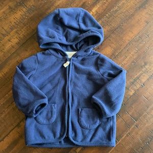 Navy Blue zip up fleece jacket 9M